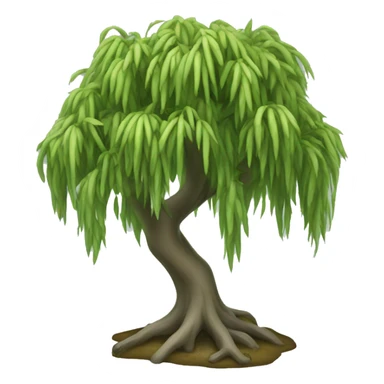 very small weeping willow tree sticker