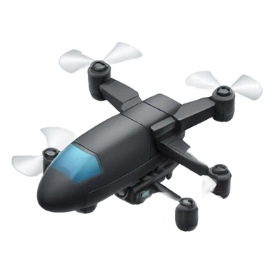 czarny dron na żółtym tle sticker