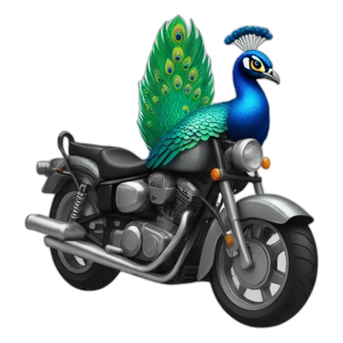 motorcycle peacock sticker