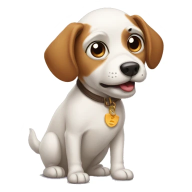 an awkward dog sticker