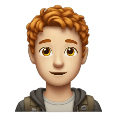 boy with freckles sticker