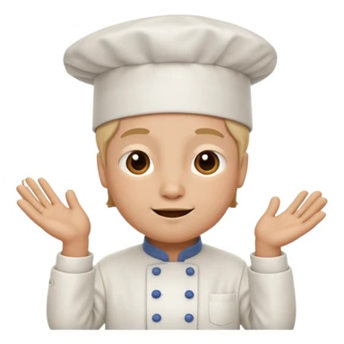 not human funny character with cook hat  sticker