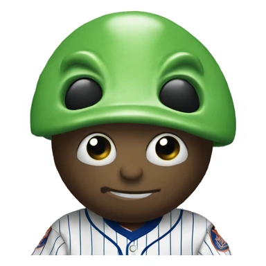 Alien in a Mets jersey sticker