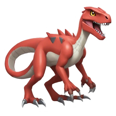  Cool Edgy Digimon-Fakemon-Guilmon-Velociraptor-Dragon-Mecha full body sticker