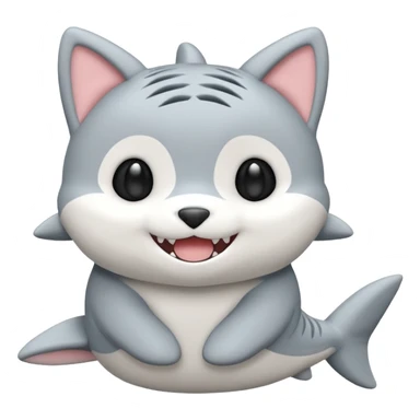 mofusand shark cat plushie sticker