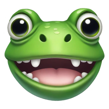 Frog with make up int the face sticker