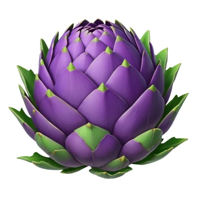 un carciofo viola e verde sticker