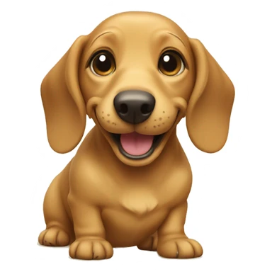 Yellow smiling Dachshund puppy  sticker