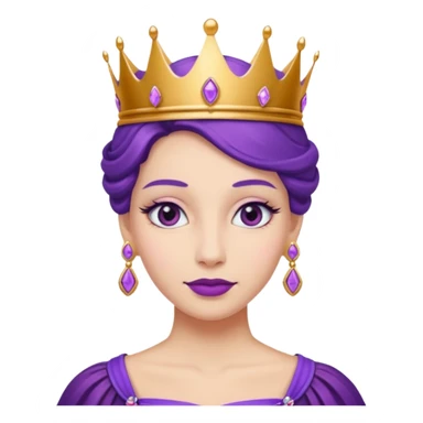 purple queen in alice wonderland,earring sticker