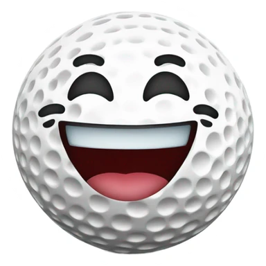 Golf ball with smile on it sticker