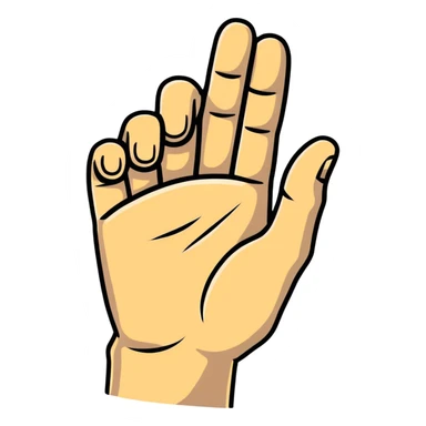 hand gripping sticker