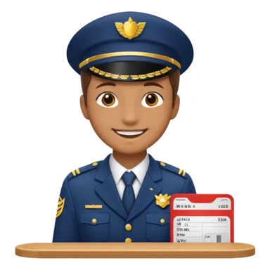 ticket seller at booth sticker