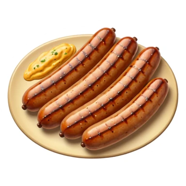 shorter romanian sausages with mustard sticker
