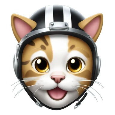  happy cat football helmet sticker