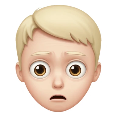 a frightened person sticker