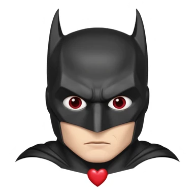 batman with hearts in his eyes sticker