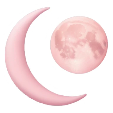 Pastel pink moon sticker