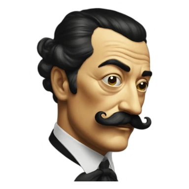 Mustache dali sticker
