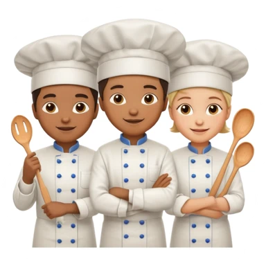 several cartoon cooks together sticker