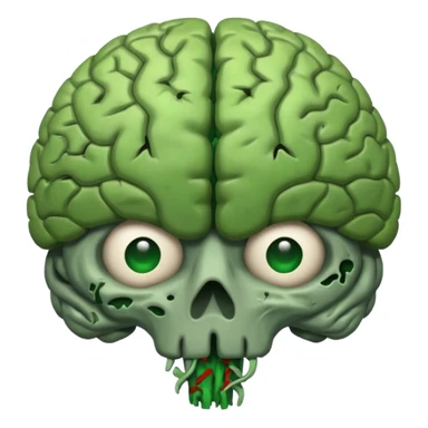 rotting brain, add some green mould sticker