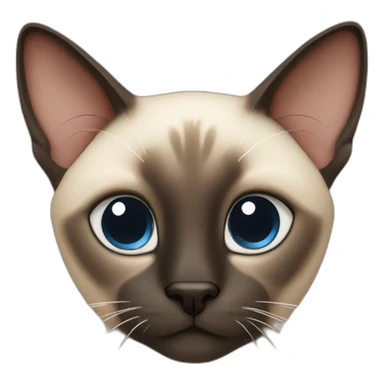 Siamese cat happy sticker