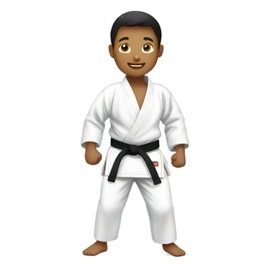 a boy training judo sticker