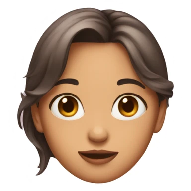 Big forehead emoji girl sticker