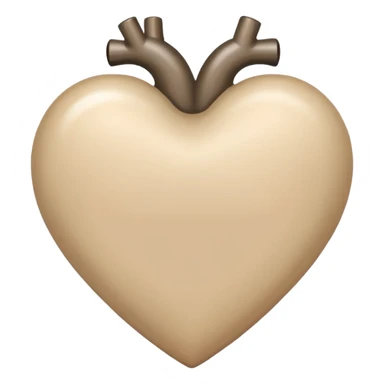 a beige heart healed sticker