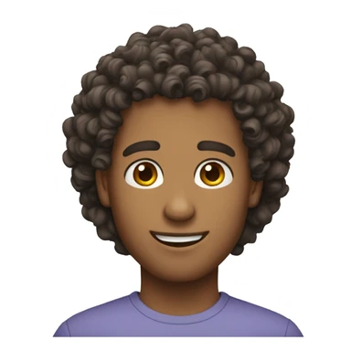 curly hair guy sticker