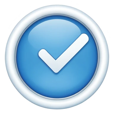 Blue circle Verification tick sticker