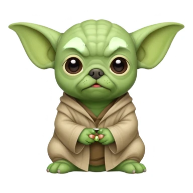 Pug and Yoda mix sticker
