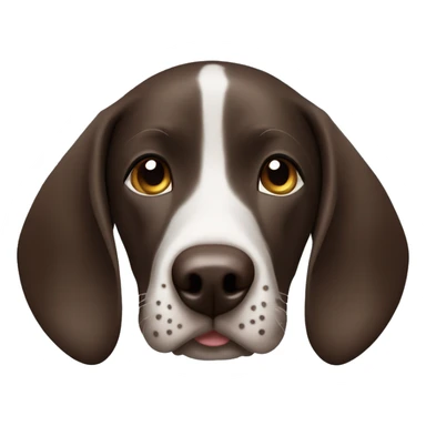 German shorthair with  heart eyes sticker