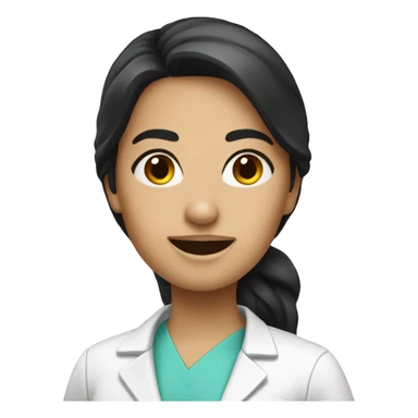 dentist woman dark hair sticker