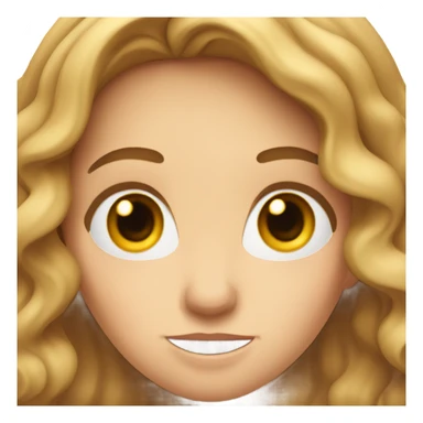 suprised white woman with brown long wavy hair wink sticker