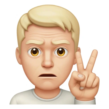 The disgruntled white man shakes his finger sticker