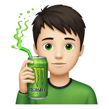 1 boy Monster energy drink sticker