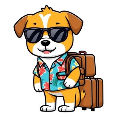 Dog going to Florida  sticker