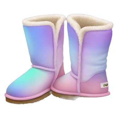 Pastel gradient hue uggs sticker