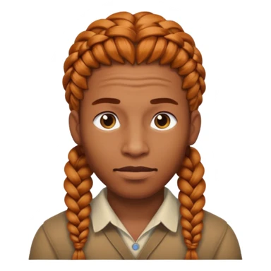 thick ginger braids man sticker