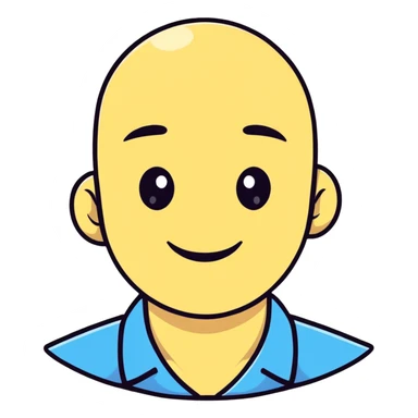 happy cartoon avatar of a person sticker