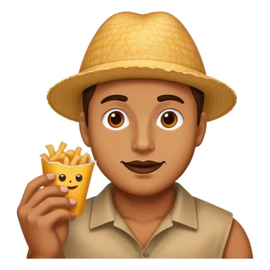 man dressed as a snack sticker