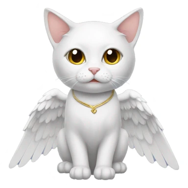 cat with angel wings sticker