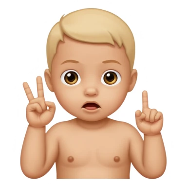 baby that shows the middle finger sticker