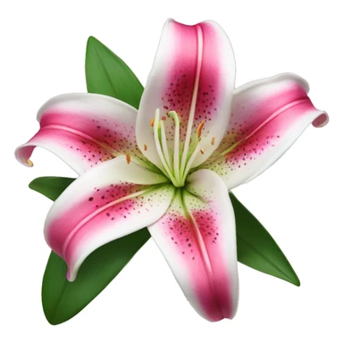 stargazer lily with brighter pink petals sticker