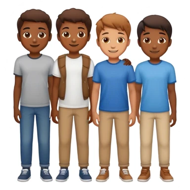 smiling boys in casual outfits sticker