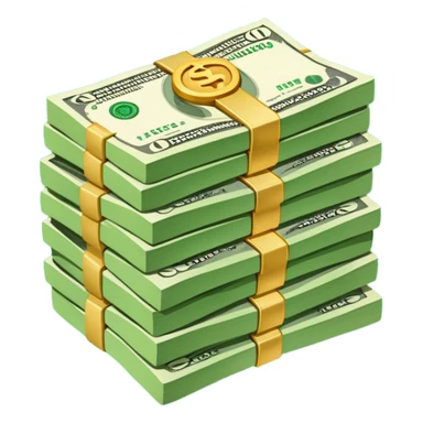 Stack of money sticker