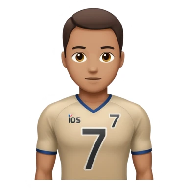 Number 7 Printed Athlete sticker