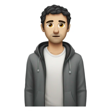 White man with dark hair Tired of school wants to sleep sticker