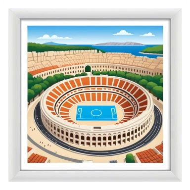 Cinematic Realistic Pula Arena, Croatia emoji sticker