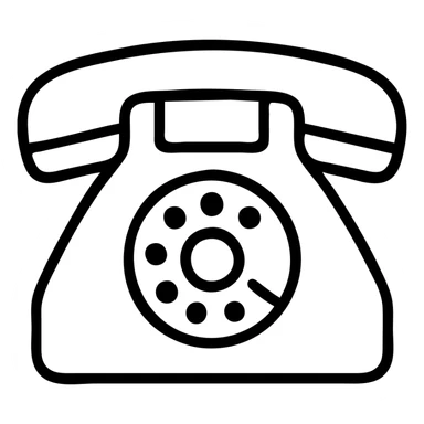 black telephone, vintage phone sticker